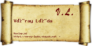 Váray Léda névjegykártya